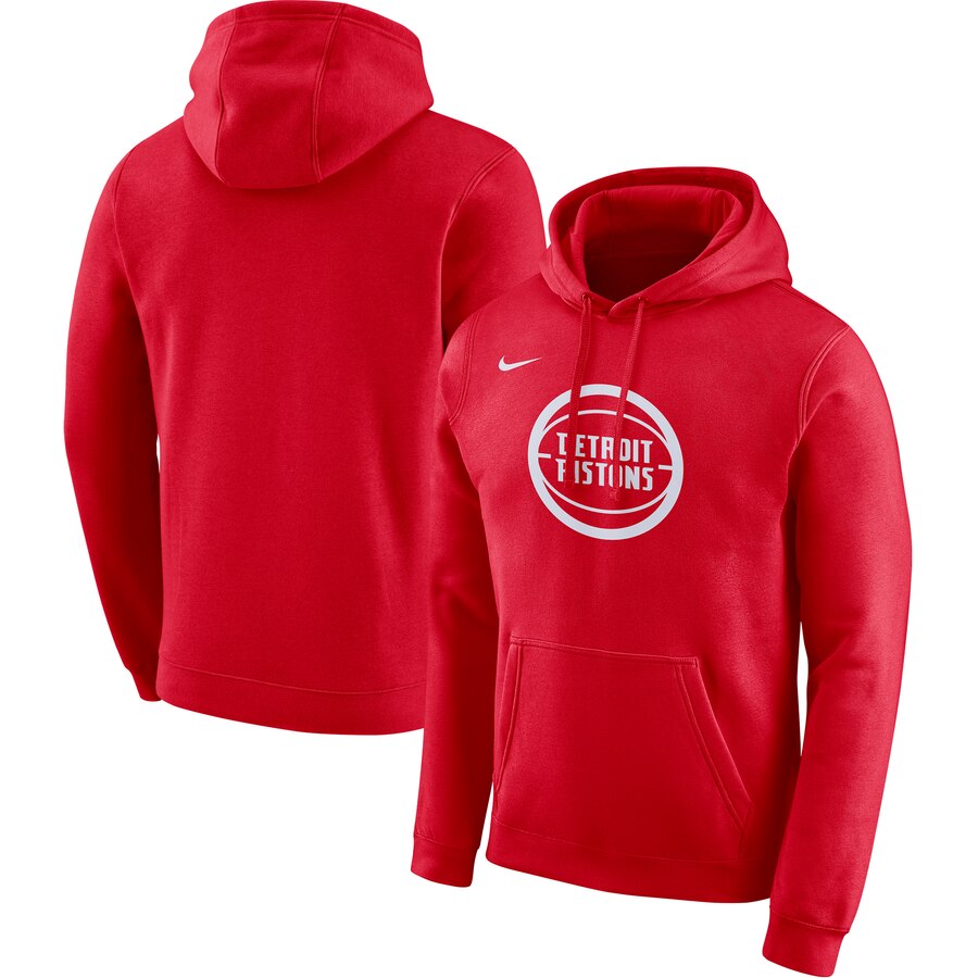Men's Detroit Pistons Red City Edition Club Pullover Hoodie